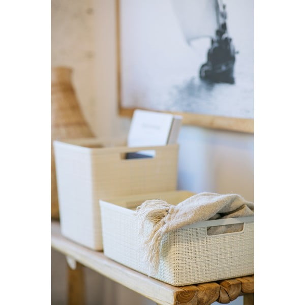 Uzglabāšanas plastmasas uzglabāšanas grozs Jute – Curver-image-1