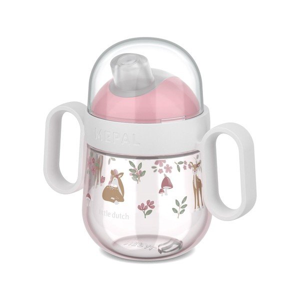 Gaiši rozā plastmasas bērnu krūze 200 ml Fairy Garden – Mepal