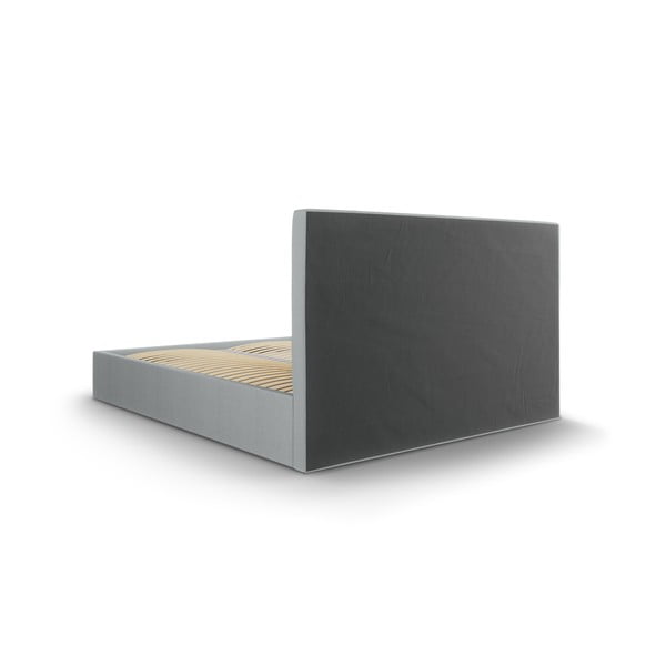 Gaiši pelēka divguļamā gulta Mazzini Beds Juniper, 180 x 200 cm-image-4