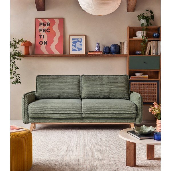 Gaiši zaļš velveta salokāms dīvāns 218 cm Tori – Bonami Selection-image-3