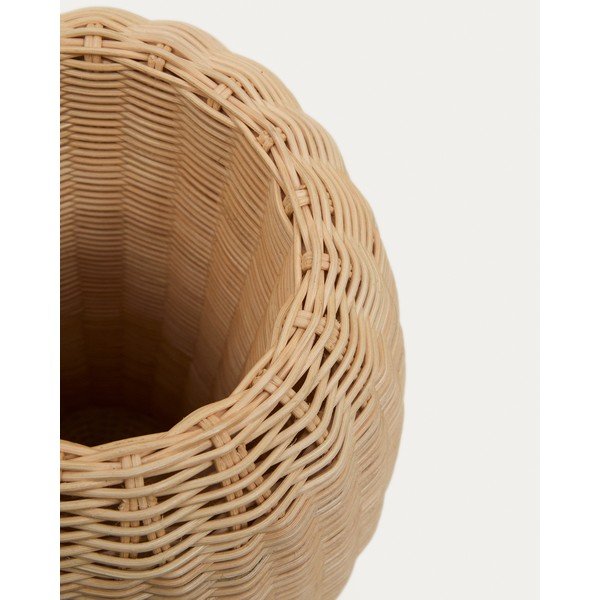 Dabīga toņa rotangpalmas vāze (augstums 40 cm) Zilna – Kave Home-image-3