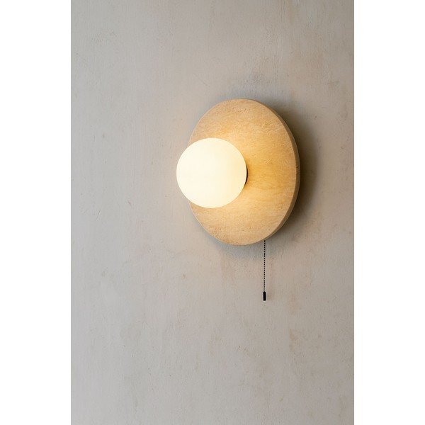 Bēša akmens sienas lampa ø 12 cm Hilde – Opviq lights-image-1