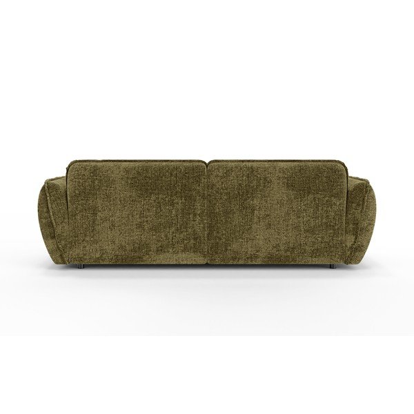 Zaļš stūra dīvāns no šenila auduma (ar labo stūri/ar zvilni) Nelia – Ropez-image-4