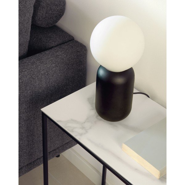 Sānu galdiņš ar keramikas virsmu 30x45 cm Rewena – Kave Home-image-2