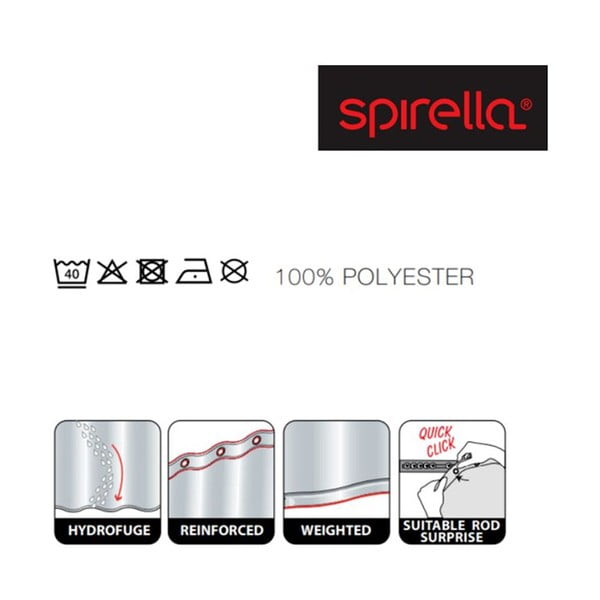 Dušas aizkars 180x200 cm Primo – Spirella-image-1