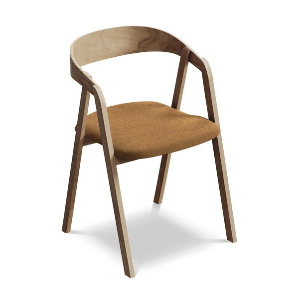 Terakotas oranžs masīvkoka ēdamistabas krēsls Erika – Makamii