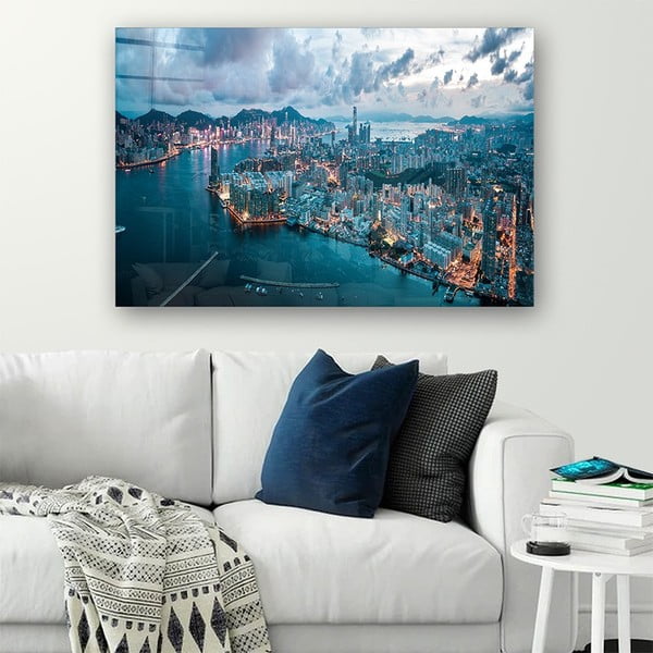 Stikla glezna 100x70 cm Hongkong – Wallity-image-1