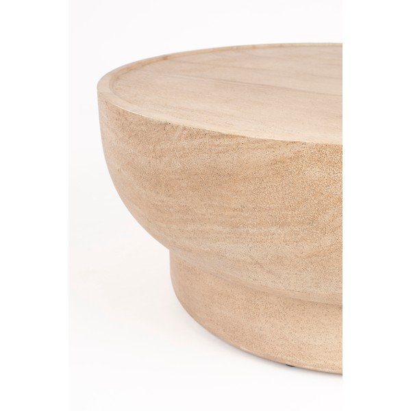 Dabīga toņa apaļš žurnālgaldiņš ar akmens imitāciju ø 80 cm Noble – Zuiver-image-3