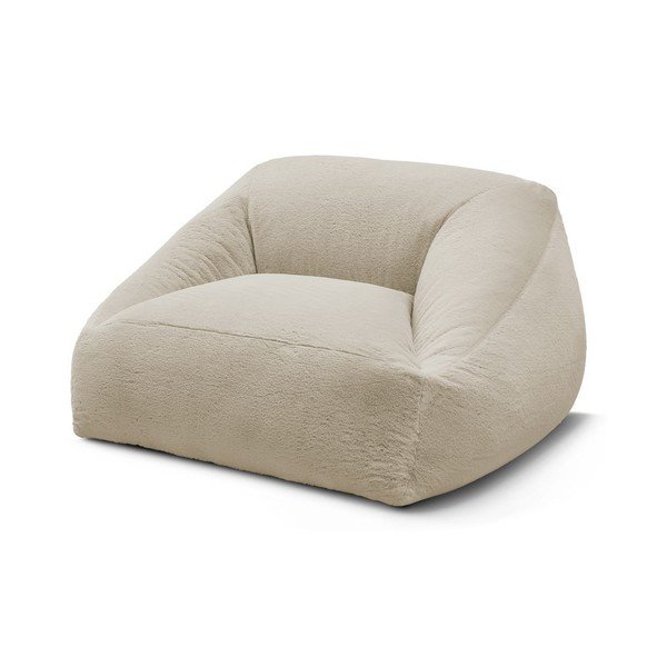 Bēšs sēžammaiss no mākslīgās kažokādas Lilibet – Bobochic Paris