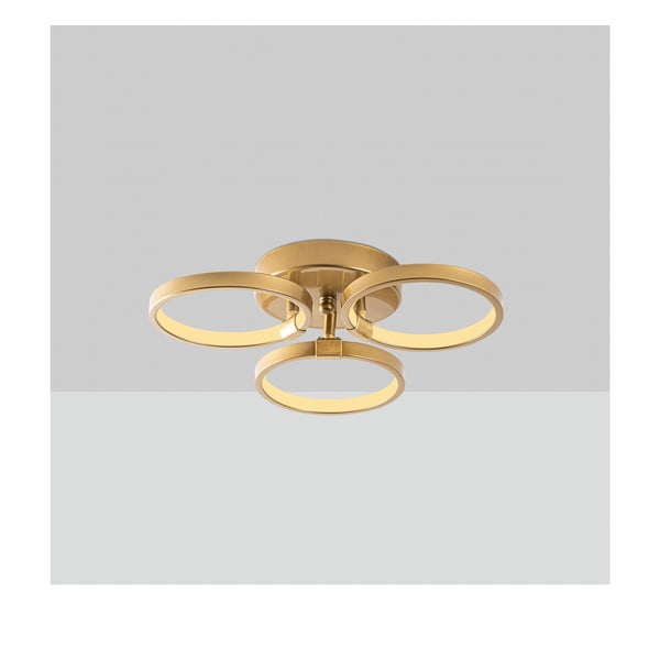 Zelta krāsas LED griestu lampa ø 17 cm Halka – Opviq lights-image-1
