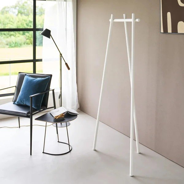Balts metāla pakaramais 43x153,5 cm Tower Tri-Post – YAMAZAKI-image-2