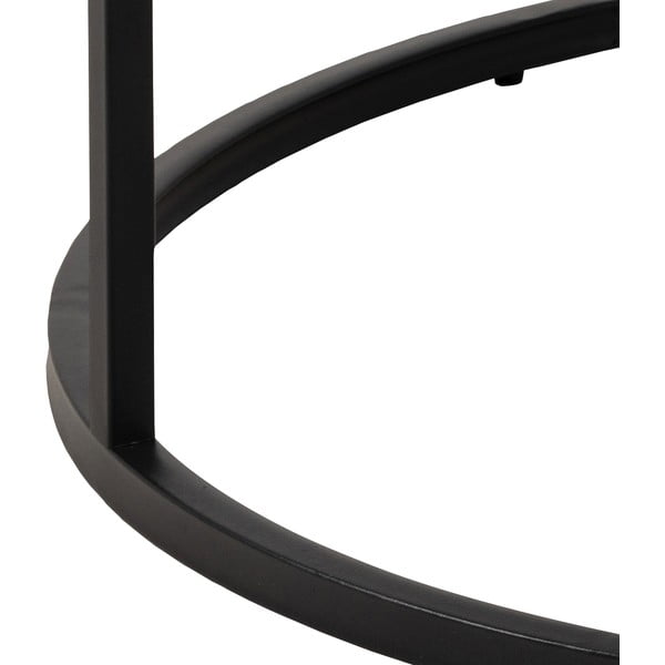 Balts apaļš žurnālgaldiņš ar marmora imitācijas galda virsmu ø 80 cm Spiro – Actona-image-3