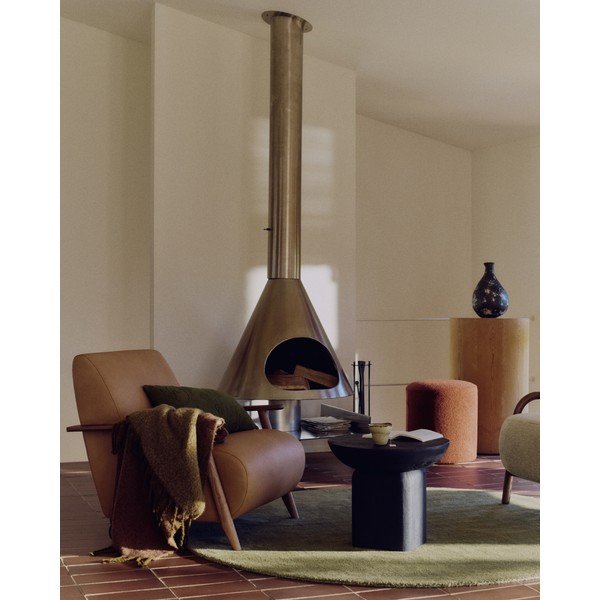 Zaļš apaļš paklājs ø 200 cm Empuries – Kave Home-image-2