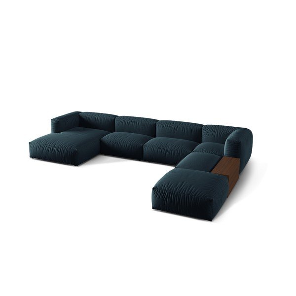 Tumši zils modulārais stūra dīvāns (ar labo stūri/U veida) Martina – Micadoni Home-image-1