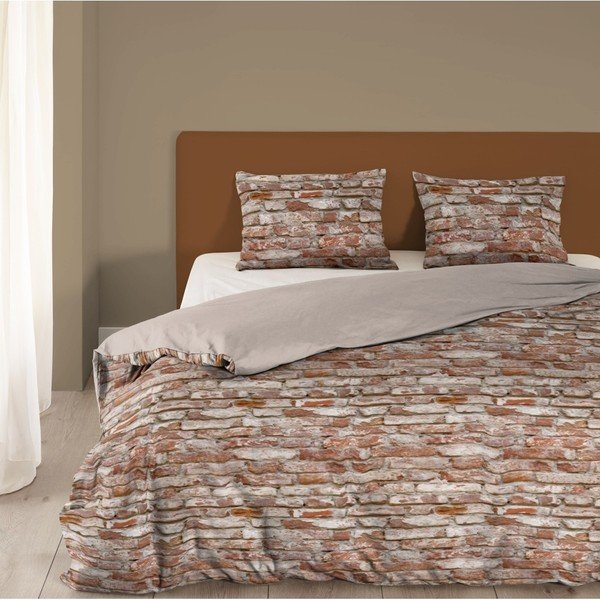 Kokvilnas gultasveļa Good Morning Brick, 200 x 240 cm-image-1