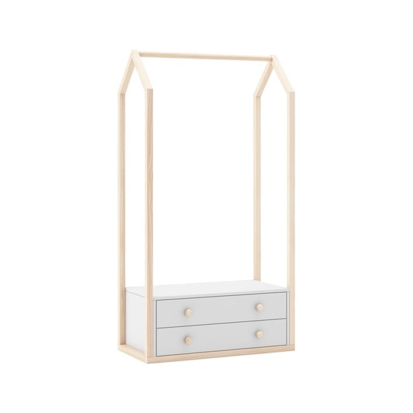 Balts atvērts skapis bērniem 80x170 cm Esteban – Marckeric-image-2