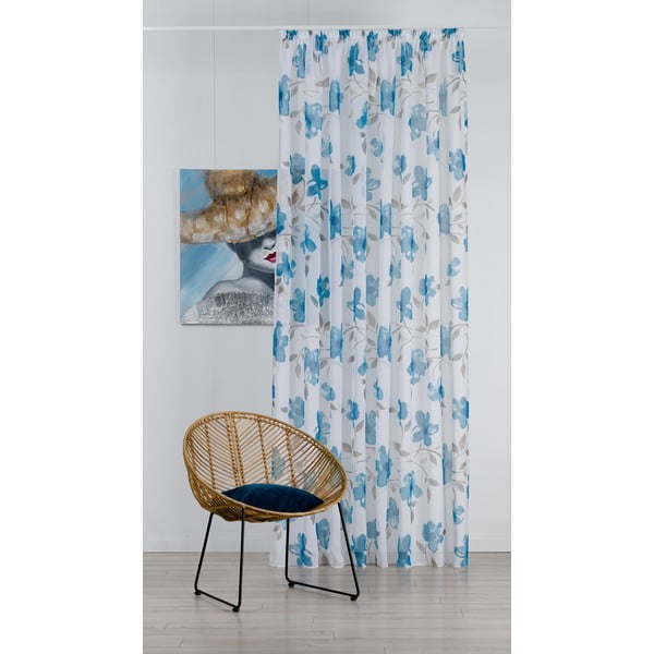 Balts/zils dienas aizkars 300x260 cm Mariola – Mendola Fabrics