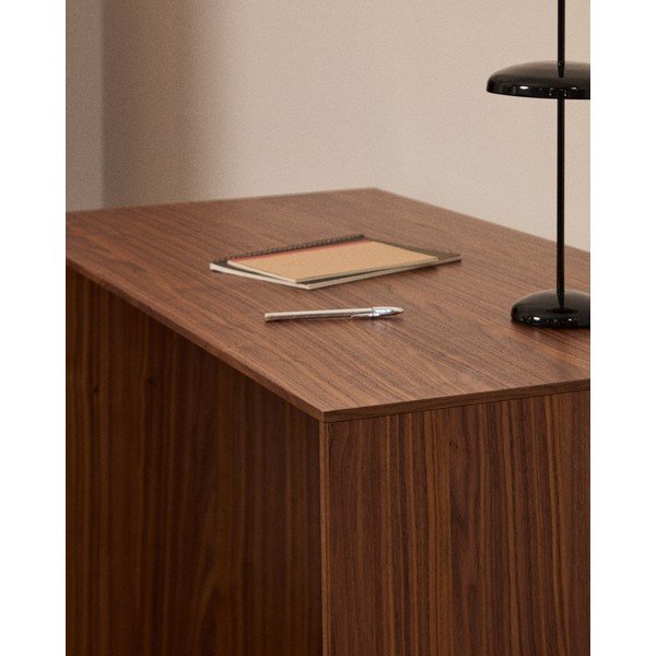 Darba galds ar riekstkoka imitāciju 60x140 cm Litto – Kave Home-image-3