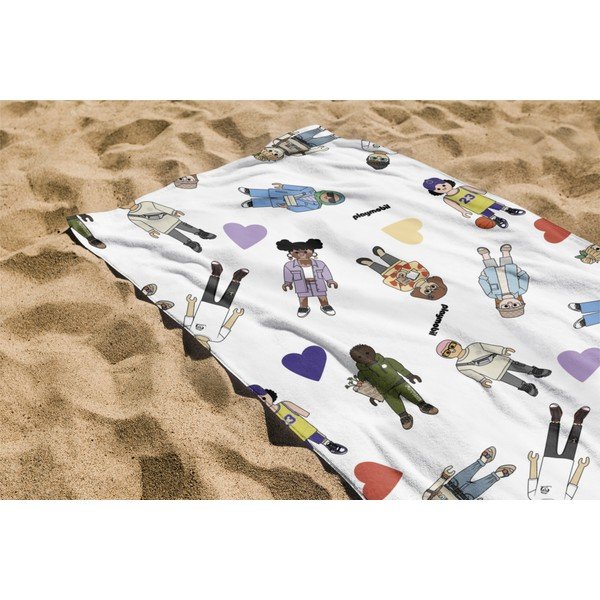 Frotē kokvilnas pludmales dvielis 75x140 cm Unique United – Playmobil-image-1