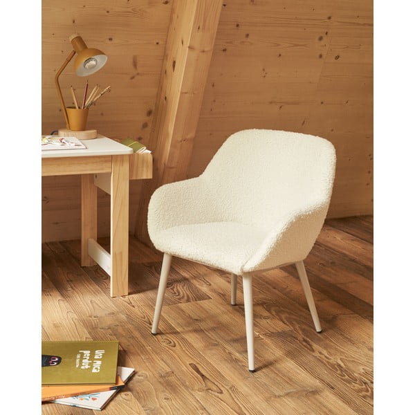 Balts bērnu krēsls Konna – Kave Home-image-1