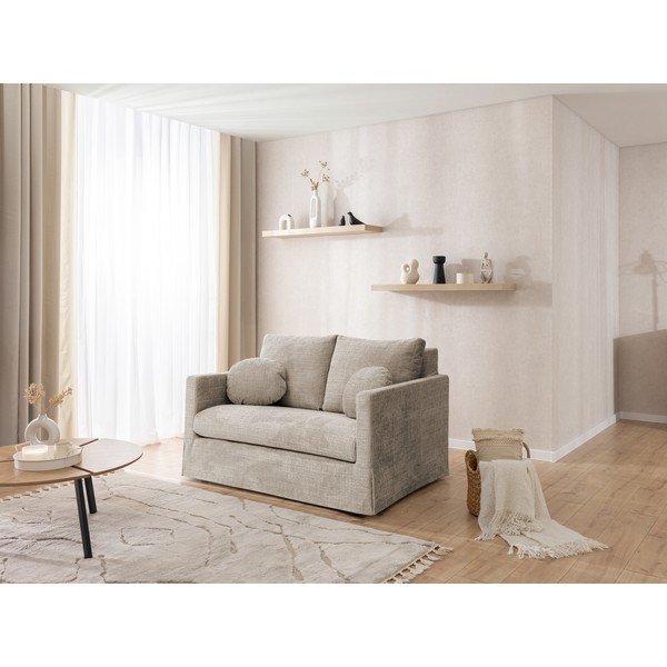 Bēšs dīvāns 140 cm Paphos – Ropez-image-1