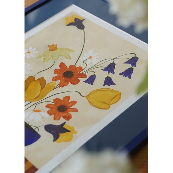 Plakāts 30x40 cm Colourful Bunch in Blue Vase – Frankie Penwill – The Poster Club-image-2