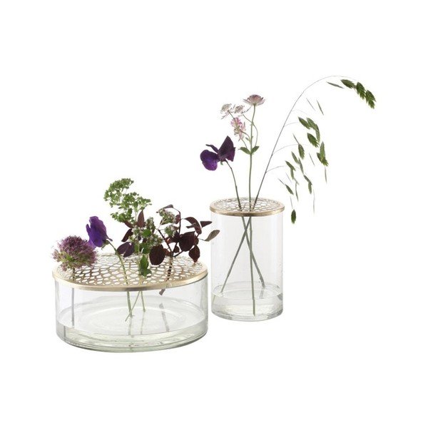 Stikla vāze A Simple Mess Kassandra Brass, ⌀ 20,5 cm-image-4