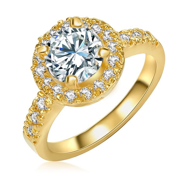 Sieviešu gredzens zelta krāsā Tassioni Bride, 56. izmērs