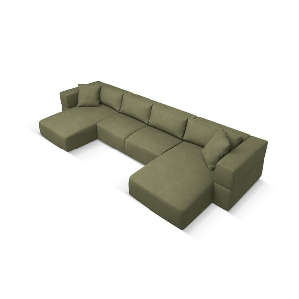 Gaiši zaļš stūra dīvāns (U veida) Esther – Milo Casa-image-2