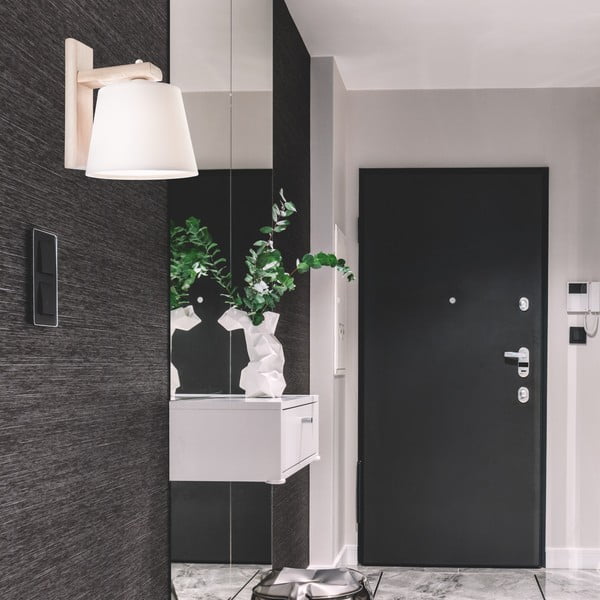 Gaiši brūna sienas lampa ø 20 cm Aida – LAMKUR-image-2