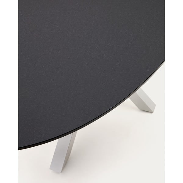 Ēdamgalds ar stikla galda virsmu 100x200 cm Argo – Kave Home-image-3