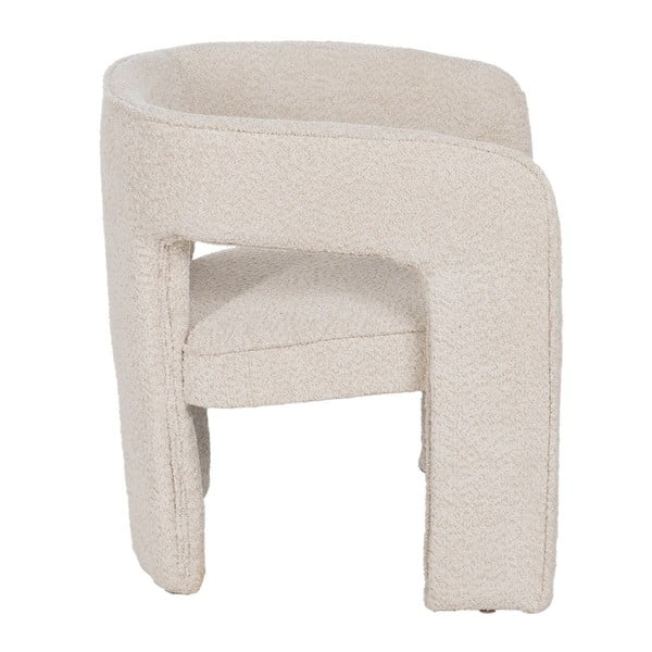 Bēšs atpūtas krēsls no buklē auduma – Ixia-image-2