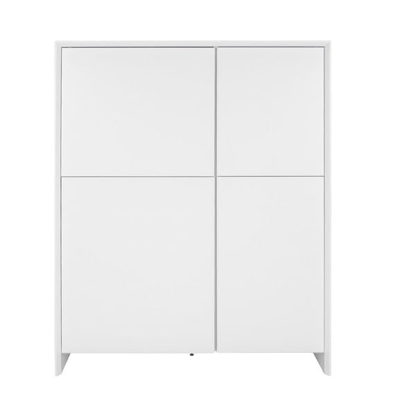 Balta četru durvju kumode Tenzo Profil, augstums 150 cm
