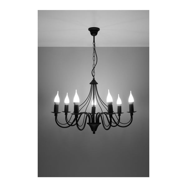 Melna griestu lampa Sollux Fiorano 7-image-2