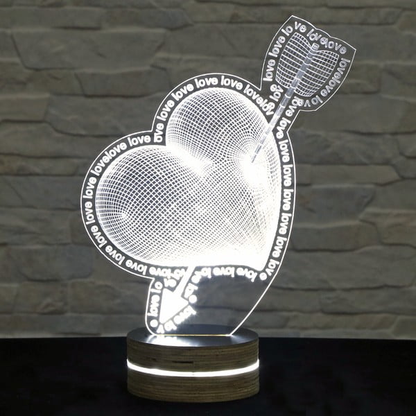 3D galda lampa In Love