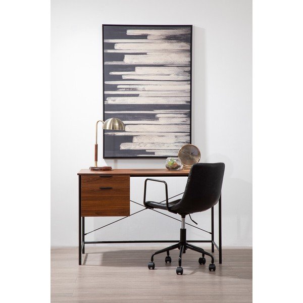 Melns mākslīgās ādas biroja krēsls Forbes – Premier Housewares-image-1