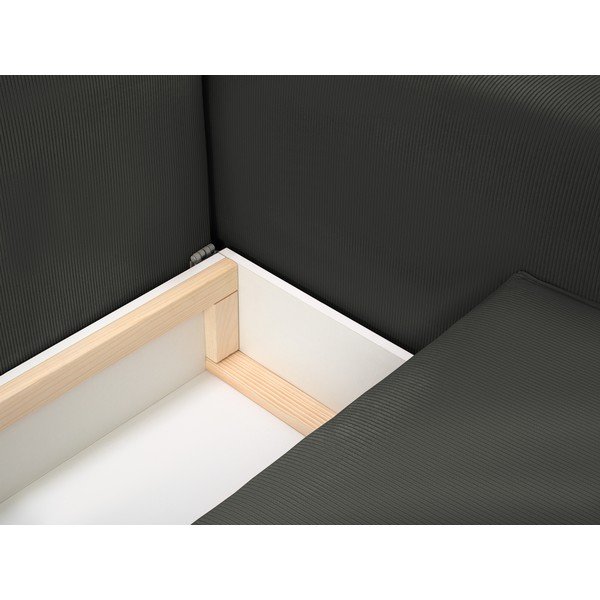 Melns velveta izvelkamais dīvāns ar veļas kasti Mazzini Sofas Azalea-image-1