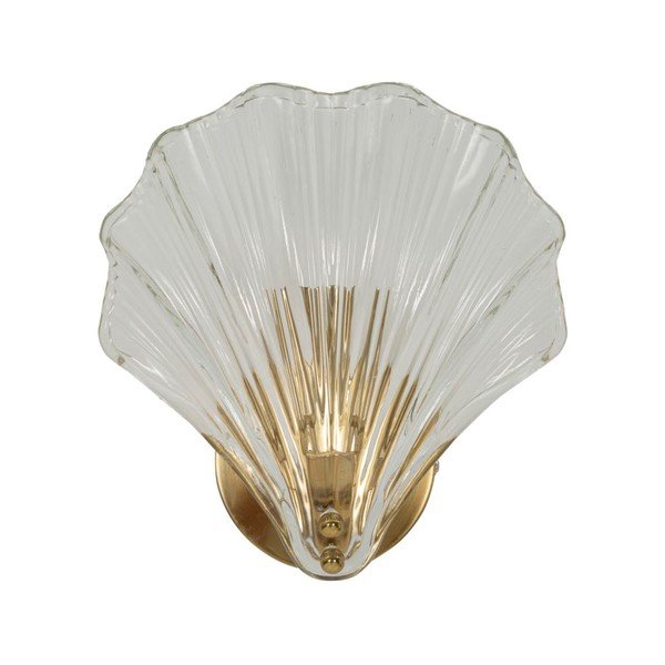Zelta krāsas stikla sienas lampa Da Muro Shell – Mauro Ferretti