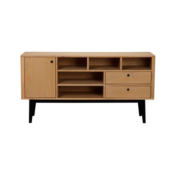 Kumode no ozolkoka ar melnām kājām Rowico Vienna, garums 150 cm-image-1
