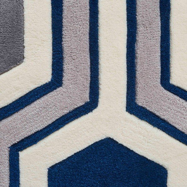 Zils paklājs Think Rugs Hong Kong Hexagon, 120 x 170 cm-image-1