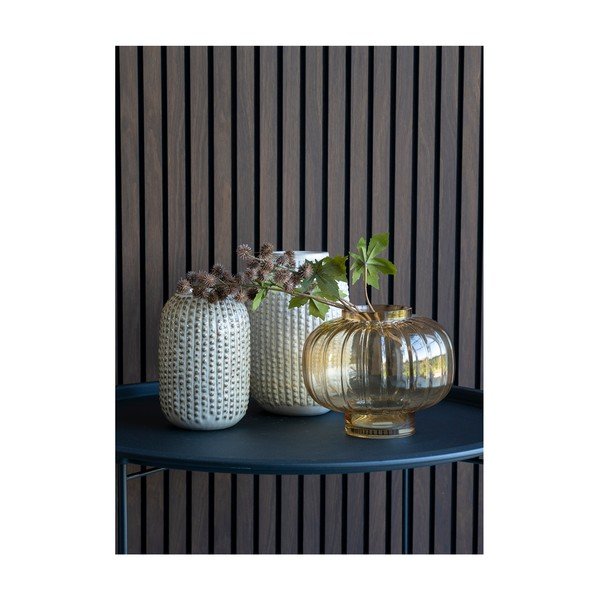 Gaiši dzeltena stikla rokām darināta vāze – House Nordic-image-3