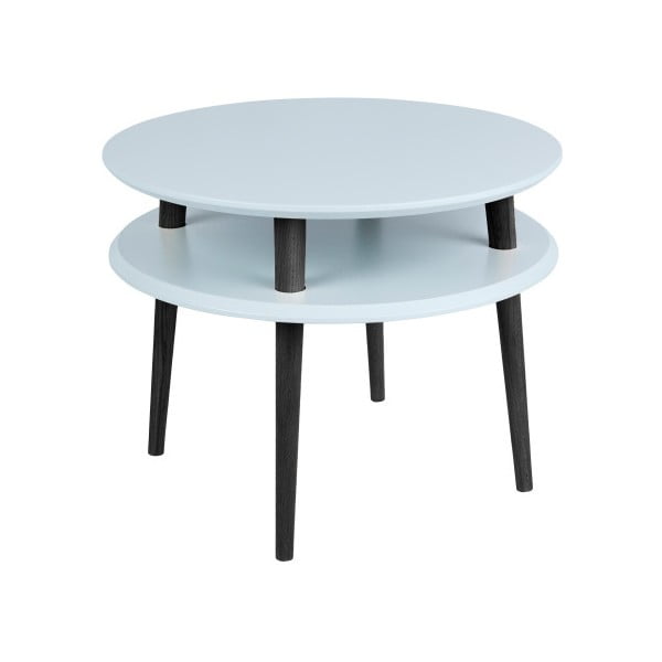 Gaiši pelēks kafijas galdiņš ar melnām kājām Ragaba UFO, Ø 57 cm