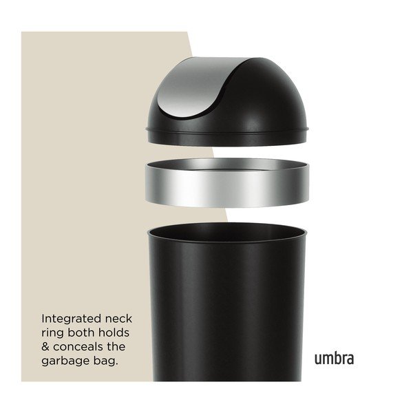 Melna plastmasas atkritumu tvertne 62 l Venti – Umbra-image-4