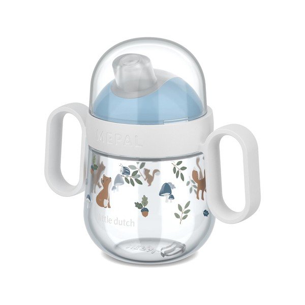 Gaiši zila plastmasas bērnu krūze 200 ml Forest Friends – Mepal