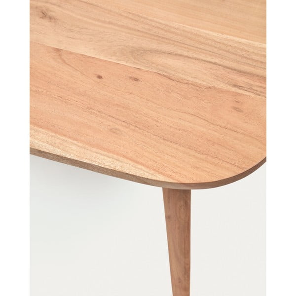 Dabīga toņa akācijas masīvkoka žurnālgaldiņš 60x110 cm Eluana – Kave Home-image-4