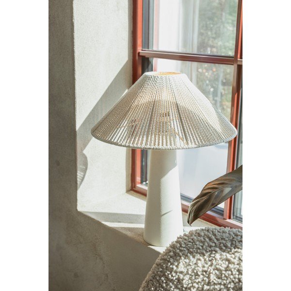 Bēša galda lampa ar auduma abažūru (augstums 50 cm) Favoro – Markslöjd-image-1