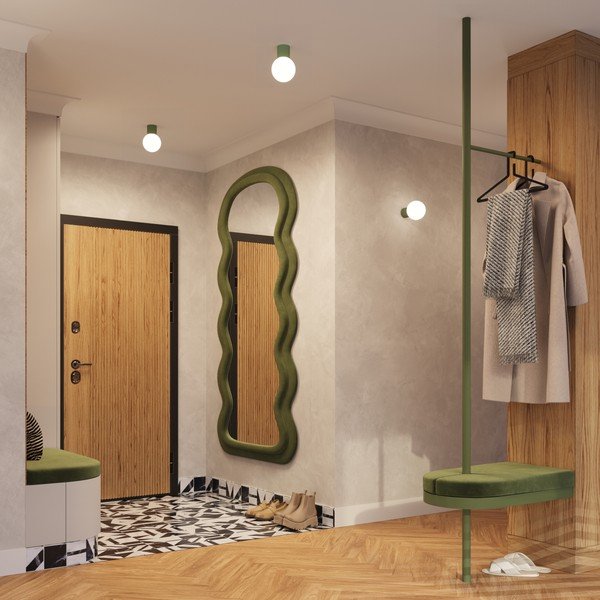 Zaļa sienas lampa ø 12 cm Orbital – Sollux-image-3