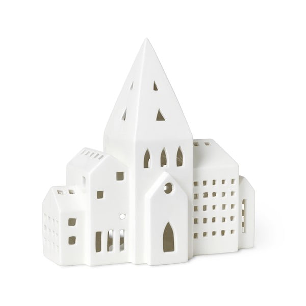 Balts keramikas svečturis Kähler Design Urbania Lighthouse City-image-3