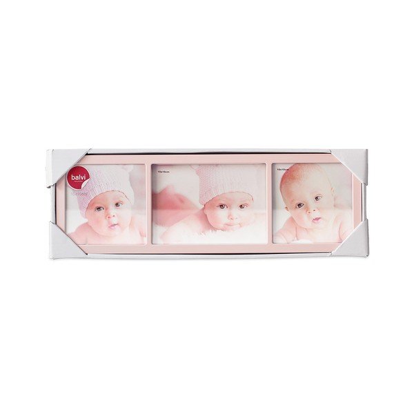 Rozā galda fotorāmis trim fotogrāfijām Balvi Petit-image-2