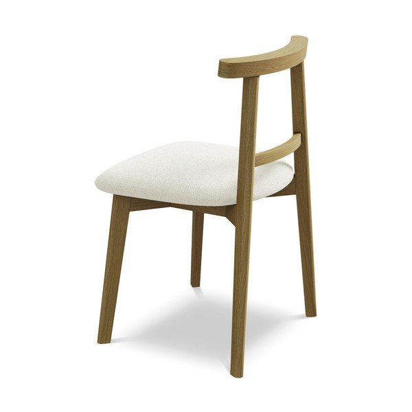 Krēmkrāsas masīvkoka pusdienu krēsls Ohelo – Makamii-image-3